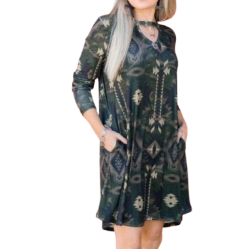 Crazy Train - Honey Hunt Camo Tunic Dress